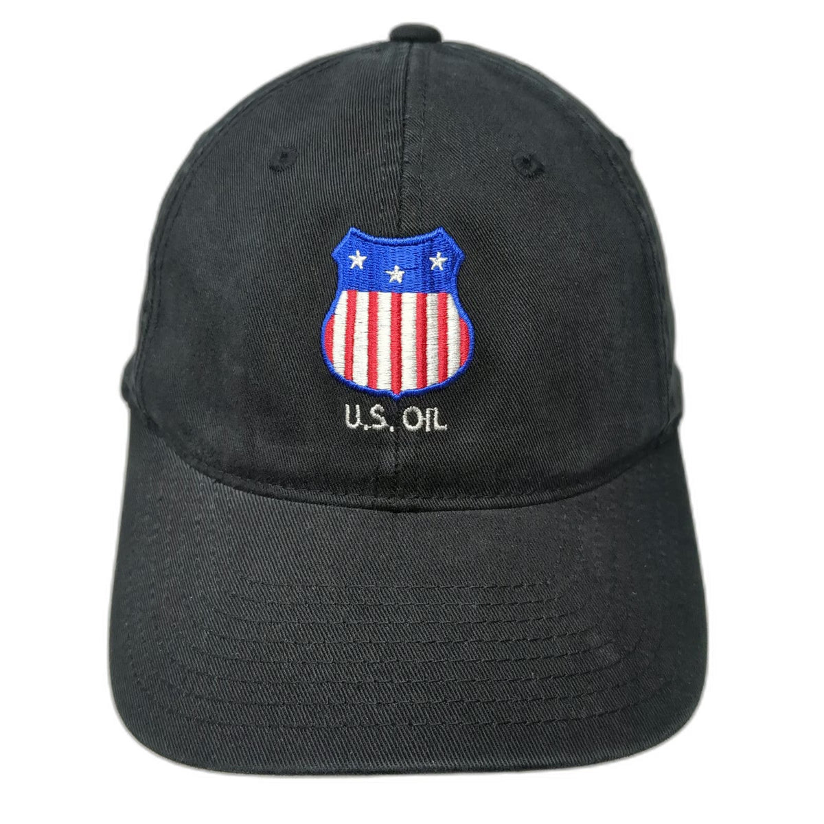 Port Authority Baseball Cap Black L/XL Flexfit US Oil Shield Logo Energy Gas Hat
