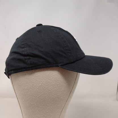 PUMA Strapback Hat Black Youth Adjustable Embroidered Solid 6 Panel