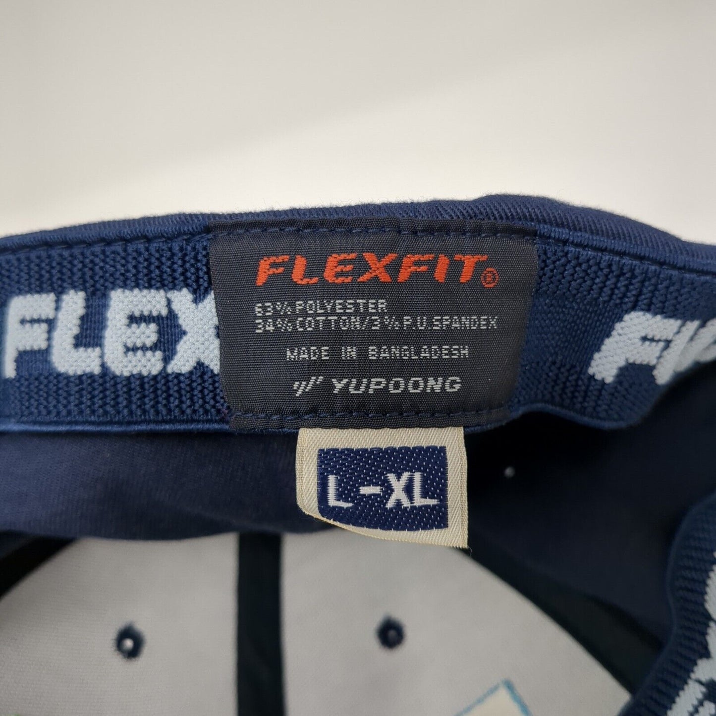 Yellow Pine Trading Co. Fitted Hat Blue Large-XL Embroidered Flexfit