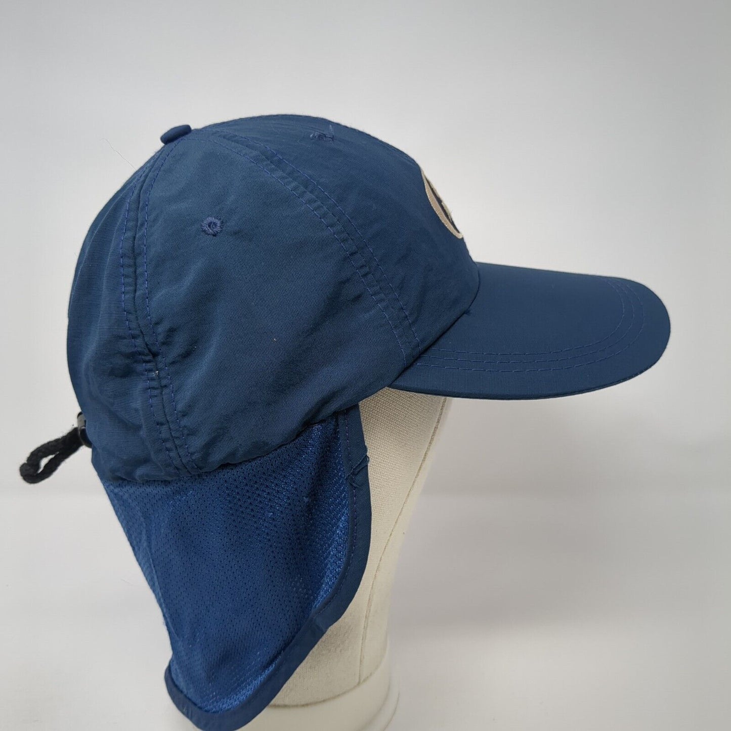 Unbranded Trapper Hat Blue One Size Adjustable Drawstring Ear Flaps 6 Panel
