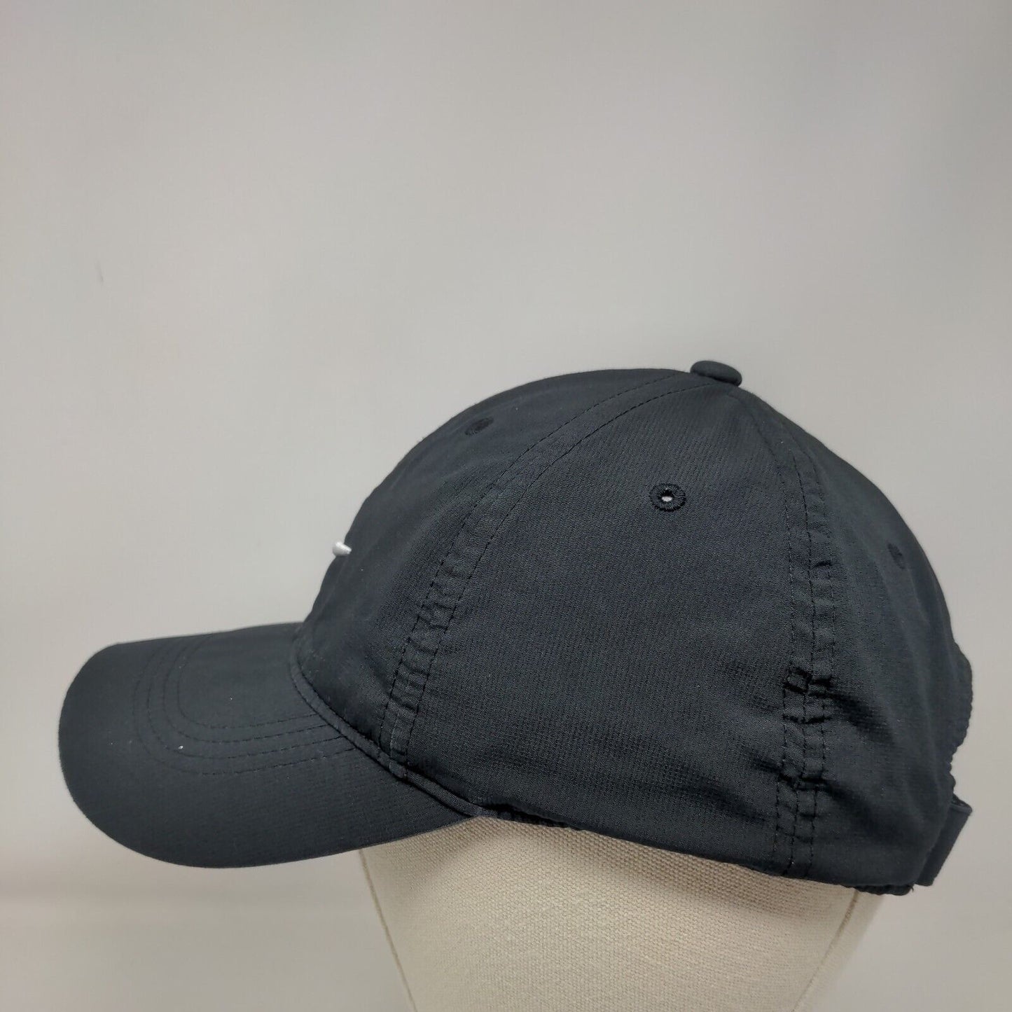 Nike Golf Strapback Hat Black OSFM Embroidered Logo Swoosh 6 Panel