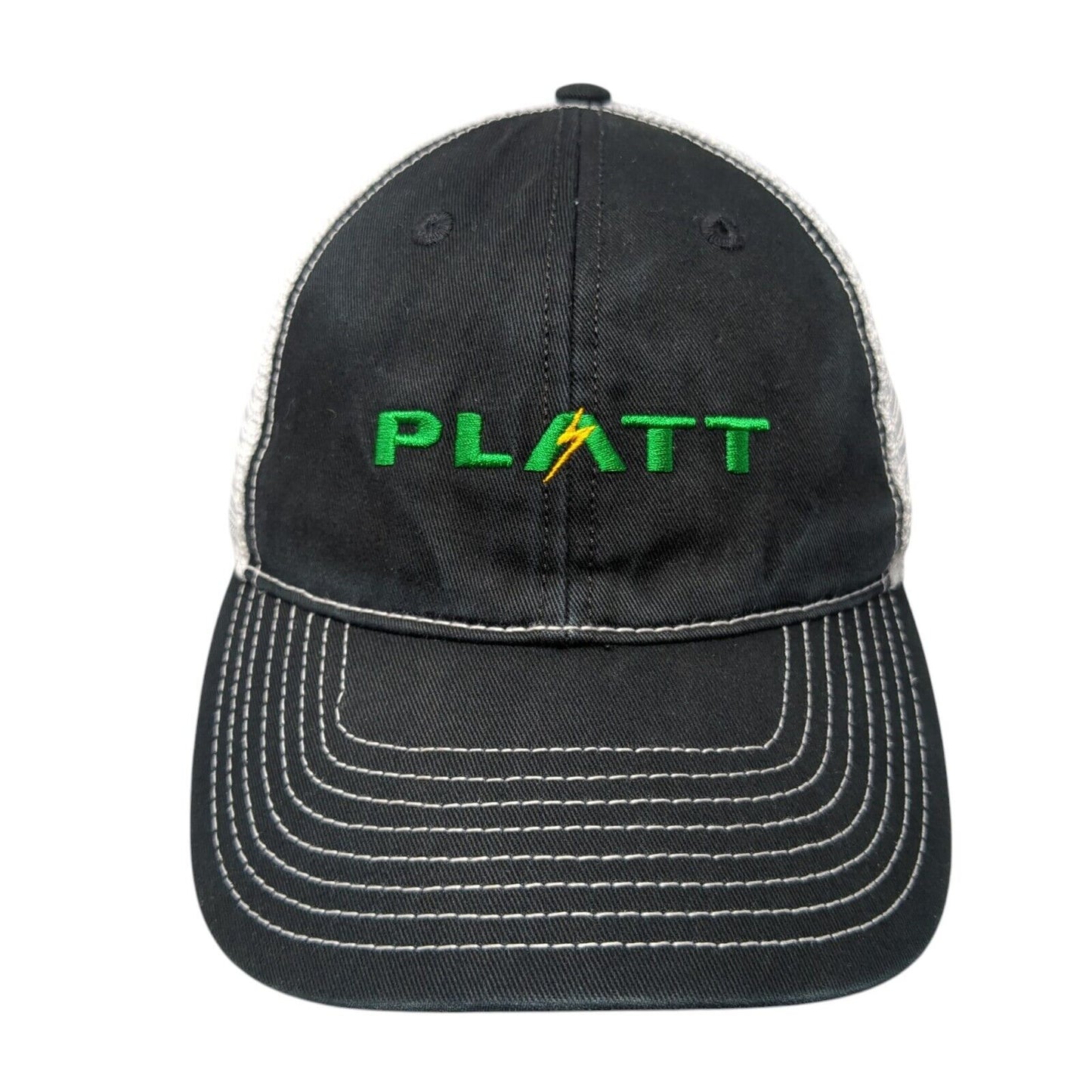 Platt Fitted Mesh Back Trucker Hat Black One Size Colorblock Outdoor