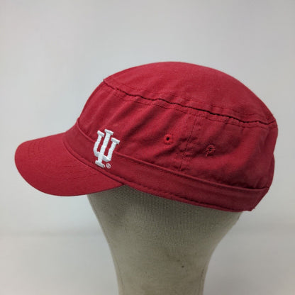 Signatures Women's Strapback Cadet Cap Red Embroidered IU Hoosiers Logo