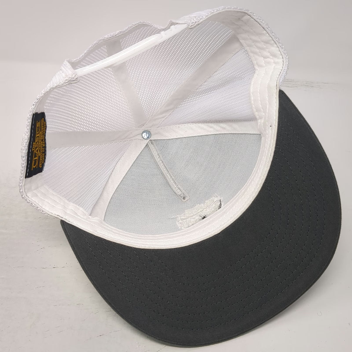 Yupoong Trucker Hat Gray OSFM Owyhee Environmental Mesh Back Flat Brim Snapback
