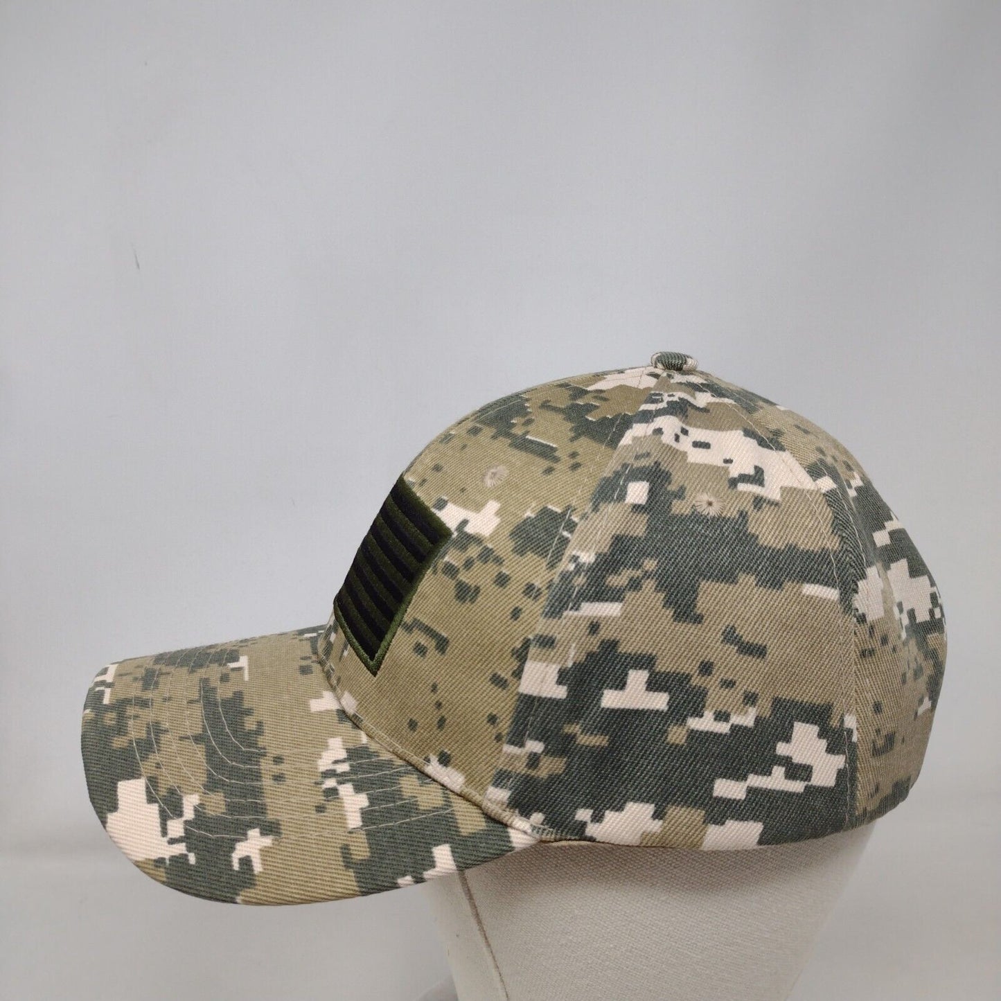 American Flag Strapback Hat Camouflage OS Adjustable Embroidered Patriotic