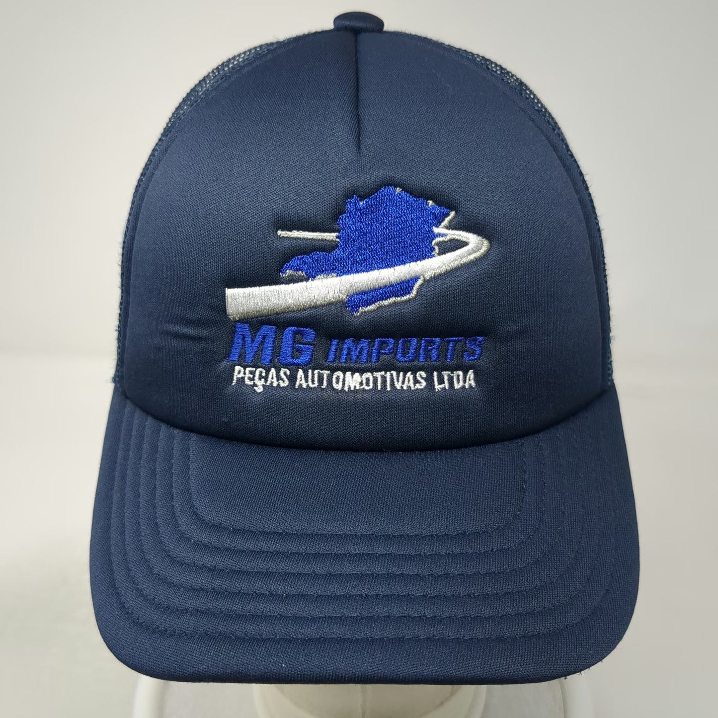 Leo Pard Trucker Hat Blue One Size MG Imports Peças Automotivas Mesh Snapback
