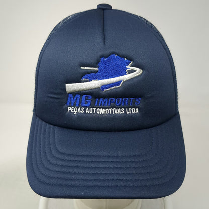 Leo Pard Trucker Hat Blue One Size MG Imports Peças Automotivas Mesh Snapback