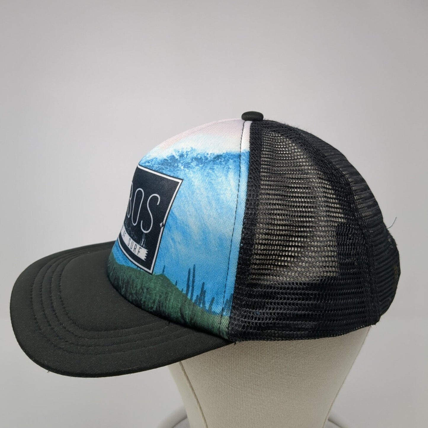 Los Cabos Open Of Surf Snapback Trucker Hat Black One Size Adjustable Mesh Back