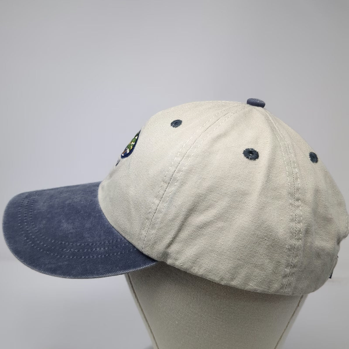 Ouray Hawaii Palm Tree Embroidered Baseball Cap Beige Blue One Size Hat Souvenir