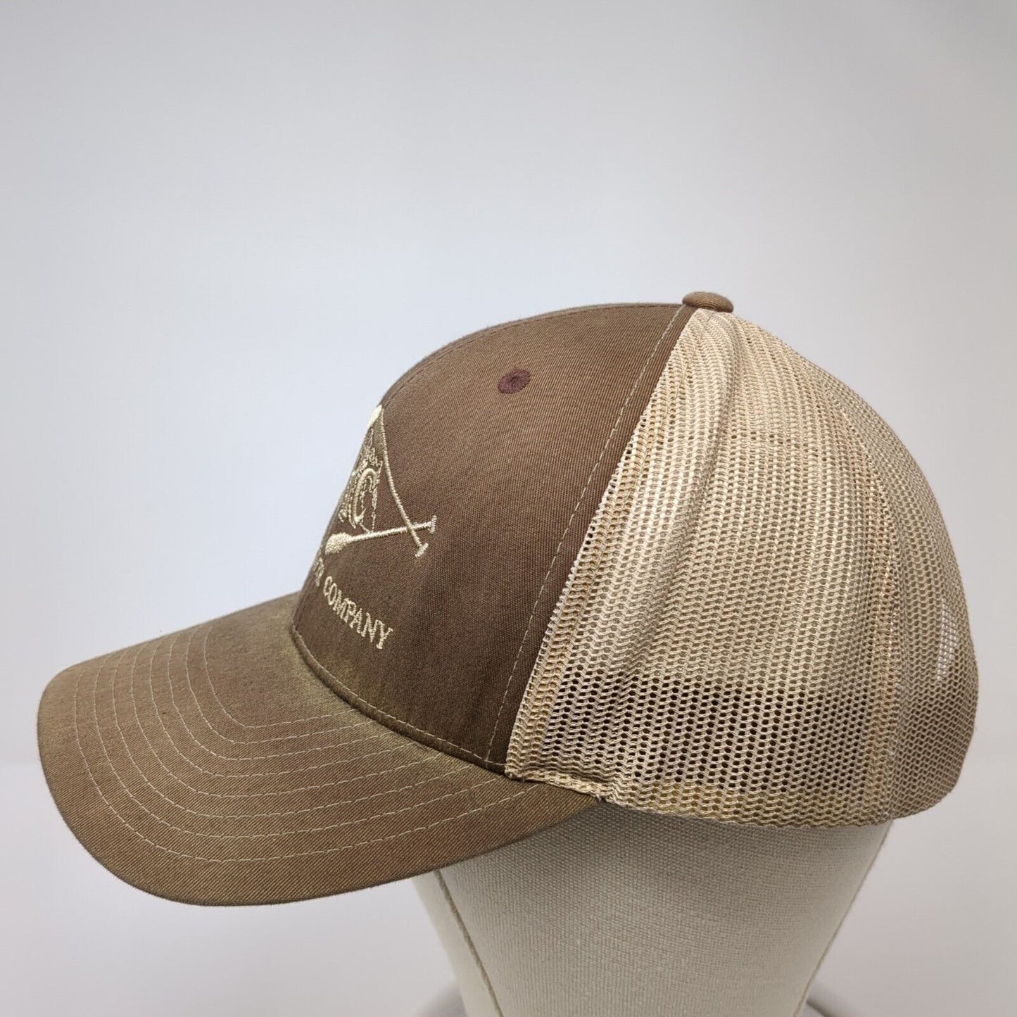 PRC Payette River Company Idaho Snapback Trucker Hat Brown OS Adjustable Mesh