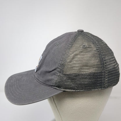Carhartt Trucker Hat Gray One Size Mesh Back Snapback Logo Patch Workwear Canvas
