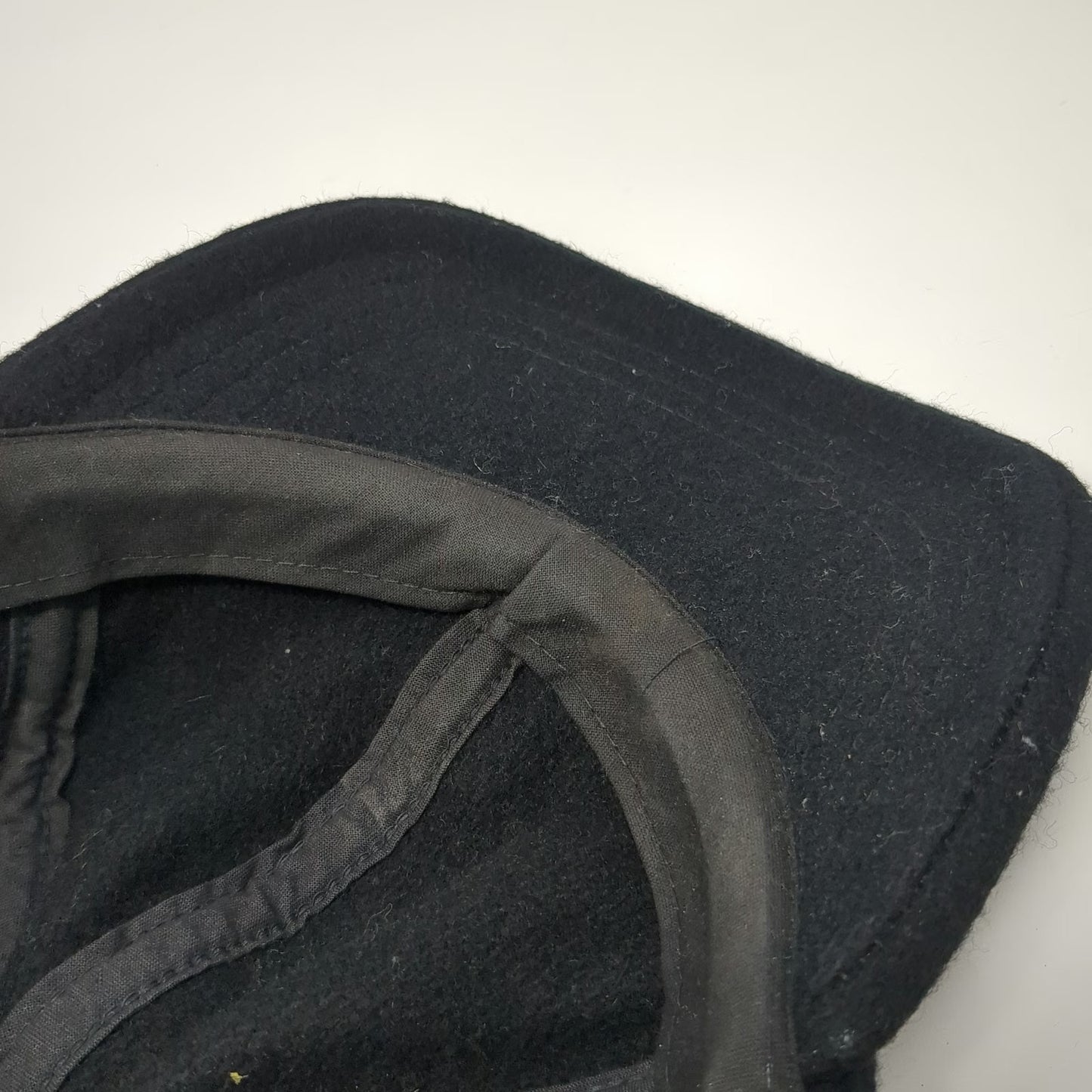 VV Baseball Cap Black OS Made USA Wool Blend Adjustable Slideback Hat Blank