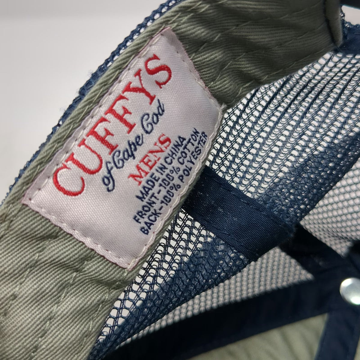 Cuffy's Cape Cod Massachusetts Trucker Hat Gray Blue Mesh One Size Snapback