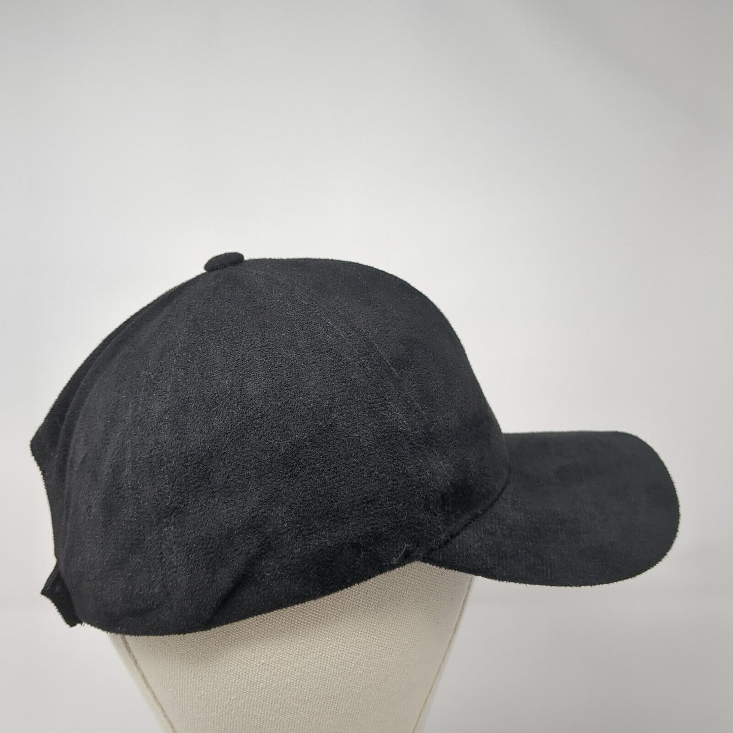 Unbranded Strapback Baseball Cap Black One Size Adjustable 6 Panel Blank