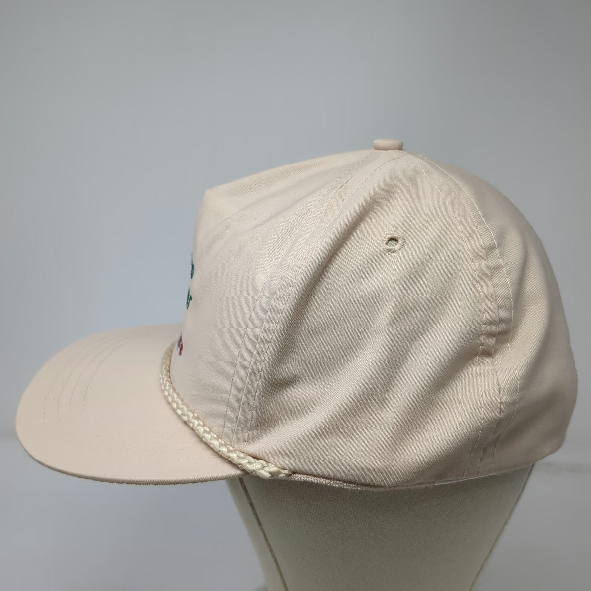 5 Panel Beige One Size Slideback Rope Idaho Lumber Hardware Embroidered Hat