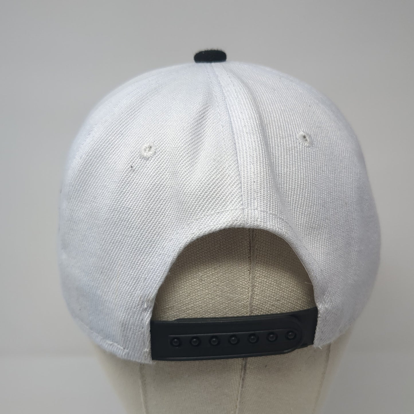 Compton Snapback Hat White One Size Adjustable Embroidered Colorblock