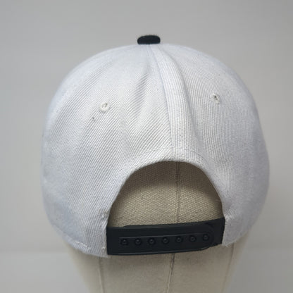 Compton Snapback Hat White One Size Adjustable Embroidered Colorblock