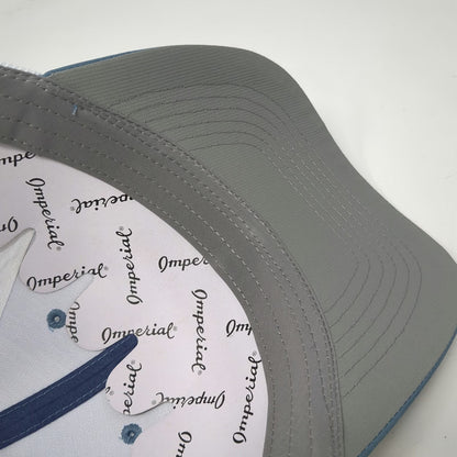 Imperial Trucker Hat Blue One Size AJGA Shield Logo Mesh Back Snapback Golf