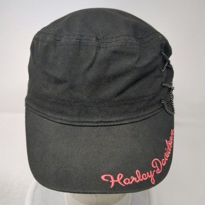 Harley-Davidson Army Cap Black One Size Side Chain Pink Embroidery Slideback Hat