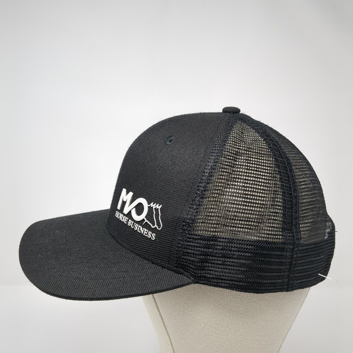 Horse Business Snapback Mesh Back Trucker Hat Black One Size Champ