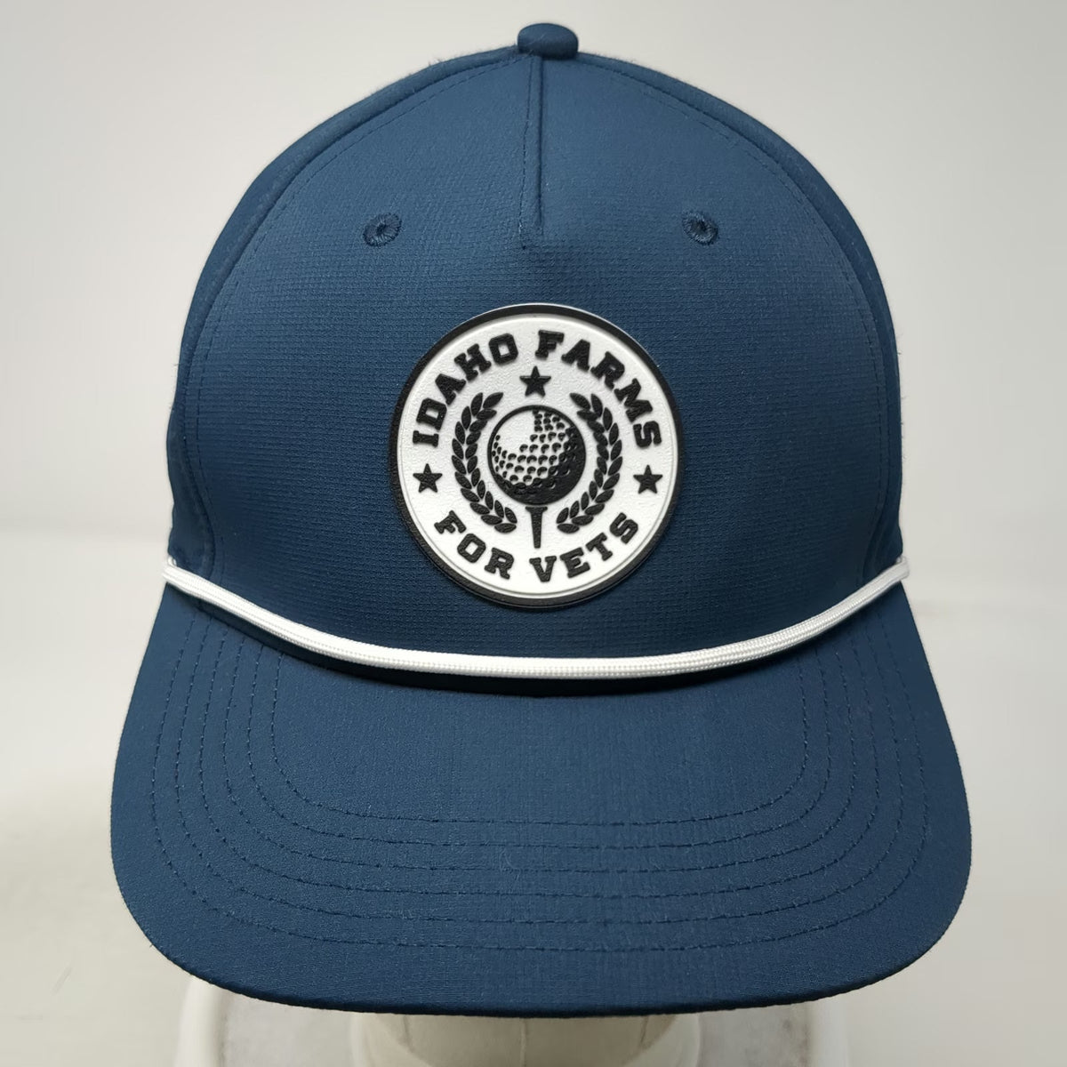 Cap America 5 Panel Blue One Size Rope Snapback Idaho Farms For Vets Golf Hat