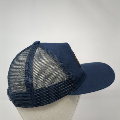 Cowboy Up Snapback Trucker Hat Blue OS Adjustable Embroidered Mesh Back Crown