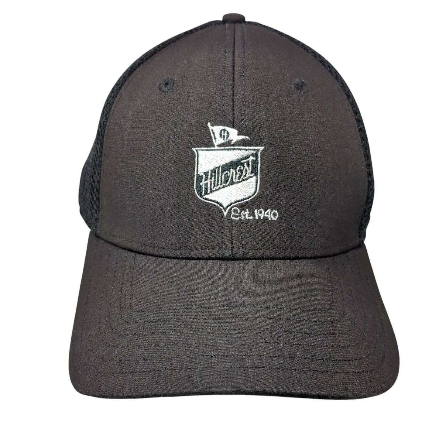 Hillcrest Est. 1940 Fitted Trucker Golf Hat Black L/XL Mesh Back TaylorMade