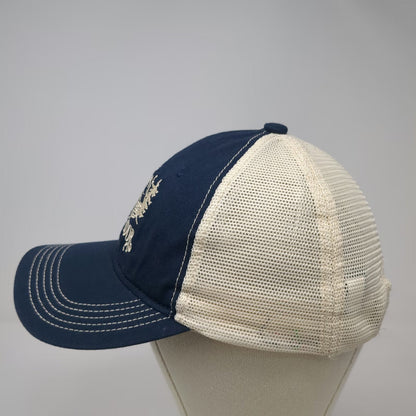 District Trucker Hat Blue One Size Snapback Mesh Cabin Dirt Floor Embroidered
