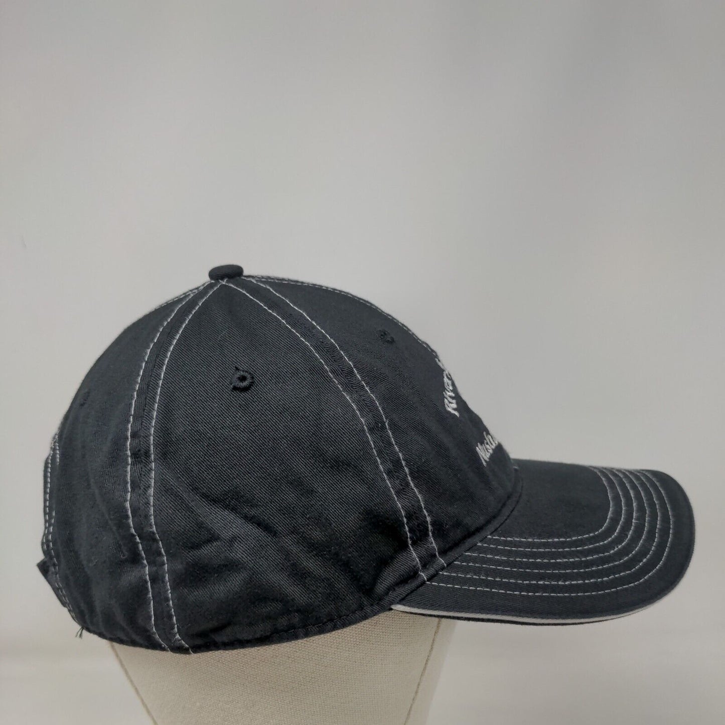 River King Outfitters Nushagak River Alaska Strapback Hat Black OS Adjustable