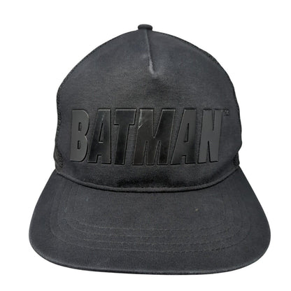 Batman Adult Snapback Trucker Hat Black One Size Adjustable Mesh Back Six Flags