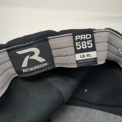 Richardson Baseball Cap Black XL DentTEC Flexfit Stretch Fit Hat Acrylic Wool