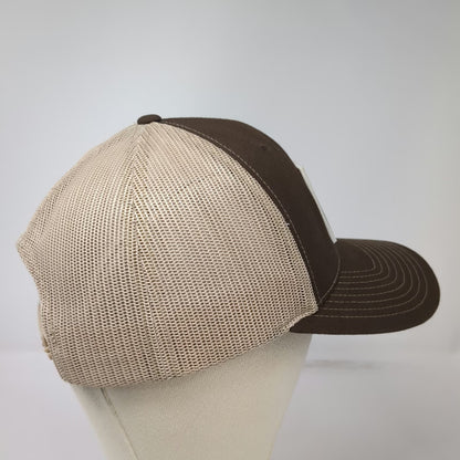 Richardson Trucker Hat Brown One Size SGW Patch Mesh Snapback Contrast Stitch