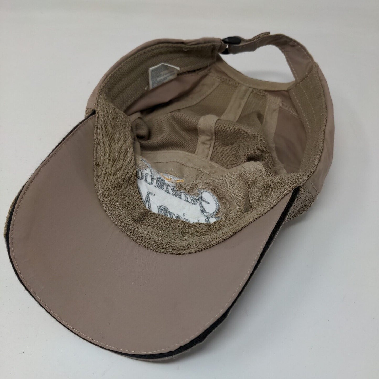 Unbranded Men's Strapback Hat Tan Adjustable Mesh Embroidered Rivera Maya Logo