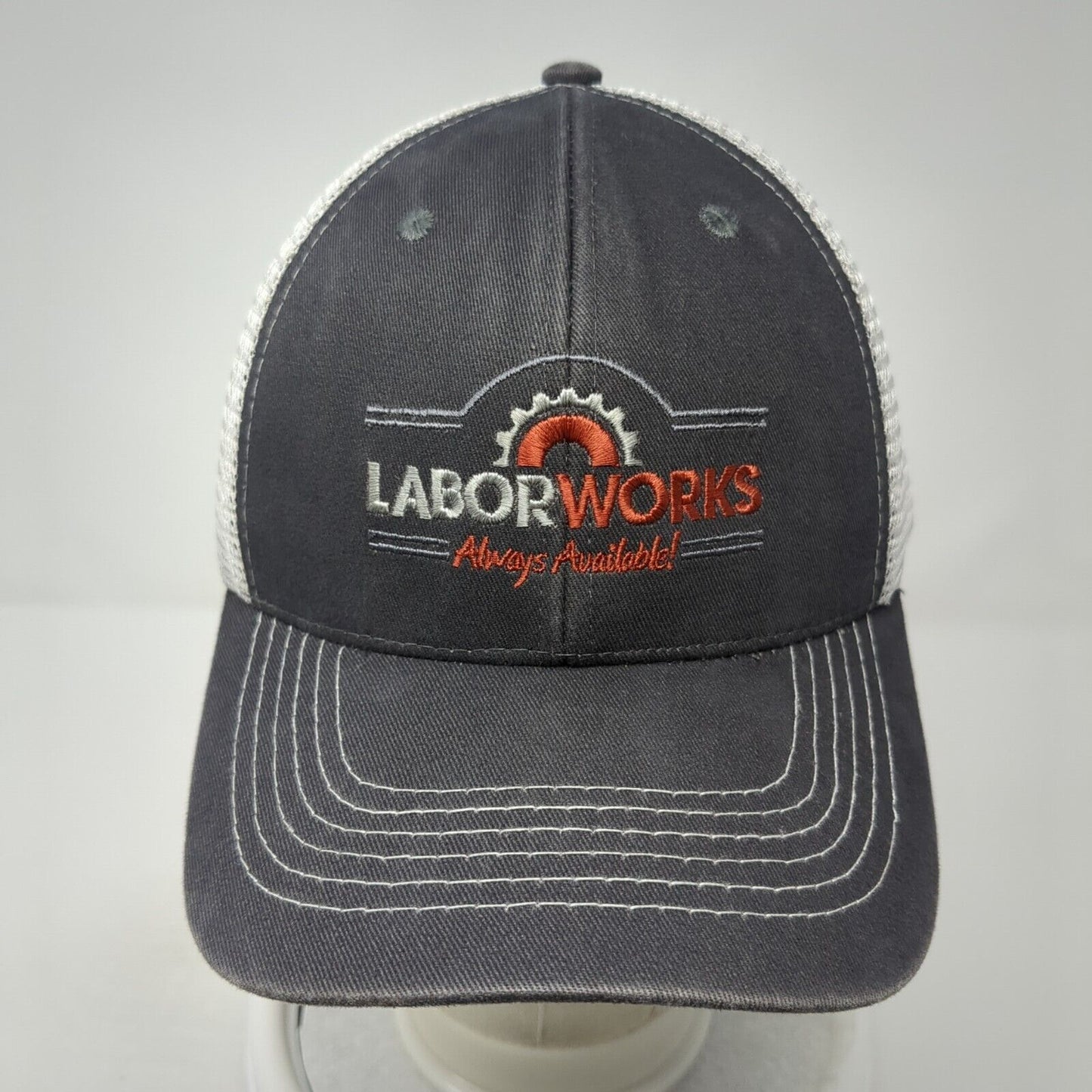 Laborworks Always Available Strapback Mesh Back Trucker Hat Gray One Size