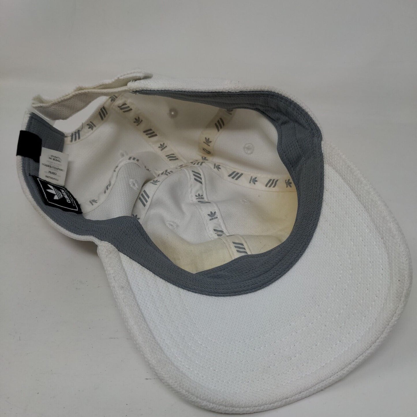 Adidas Patch Strapback Hat White OSFM Adjustable 6 Panel Vent Holes