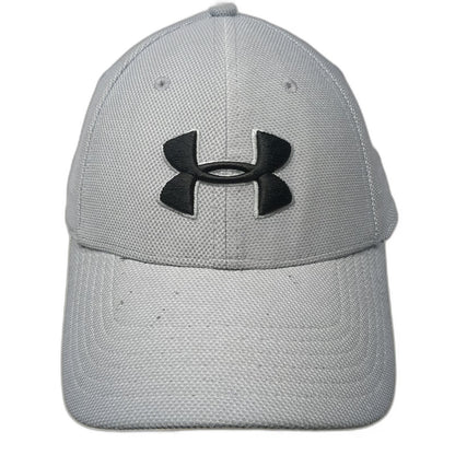 Under Armour Baseball Cap Gray XL Fitted Mesh Stretch Fit Breathable Hat
