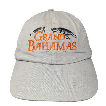 Grand Bahamas Turtle Strapback Hat Tan One Size Embroidered Adjustable