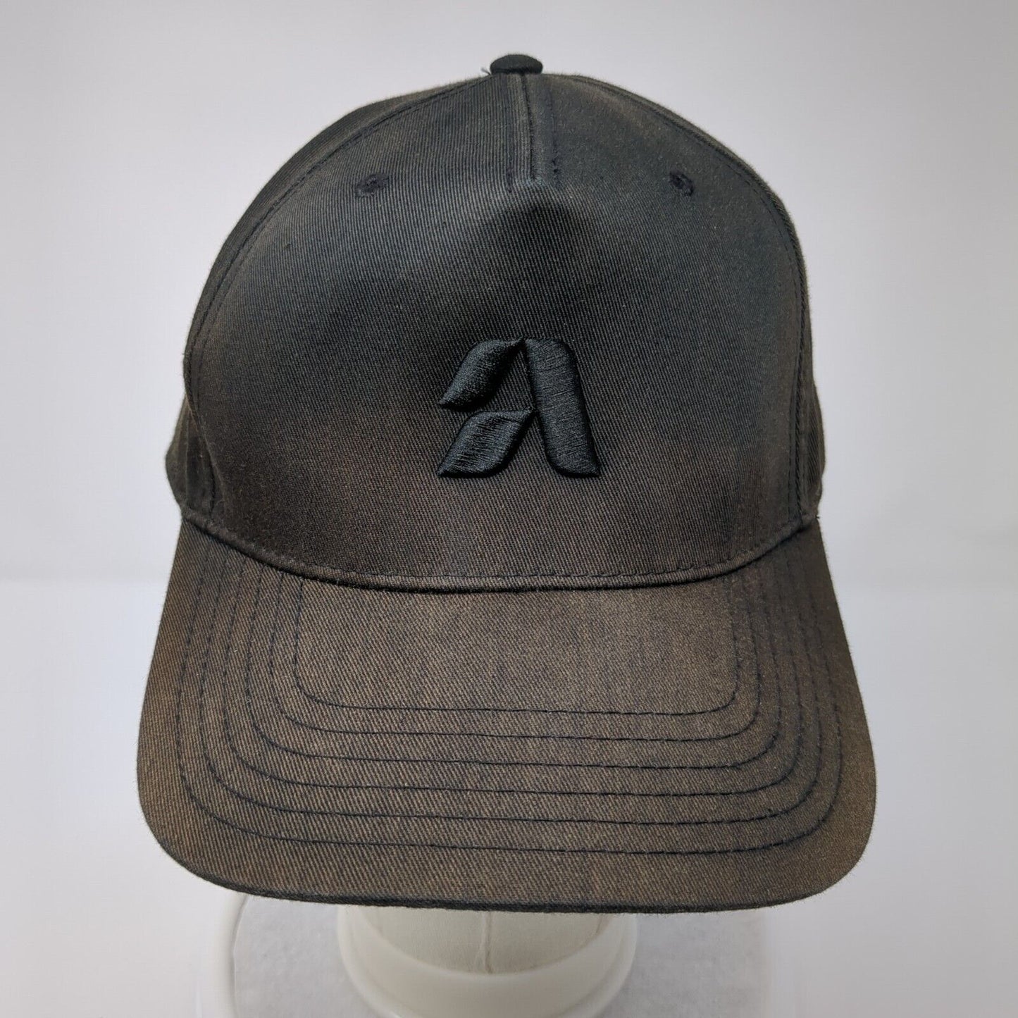 Aveyo Snapback Hat Black OSFM Solid Adjustable Embroidered Otto Cap