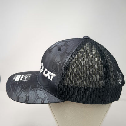 Richardson Trucker Hat Black One Size Camo Mesh Snapback CXT Logo Kryptek