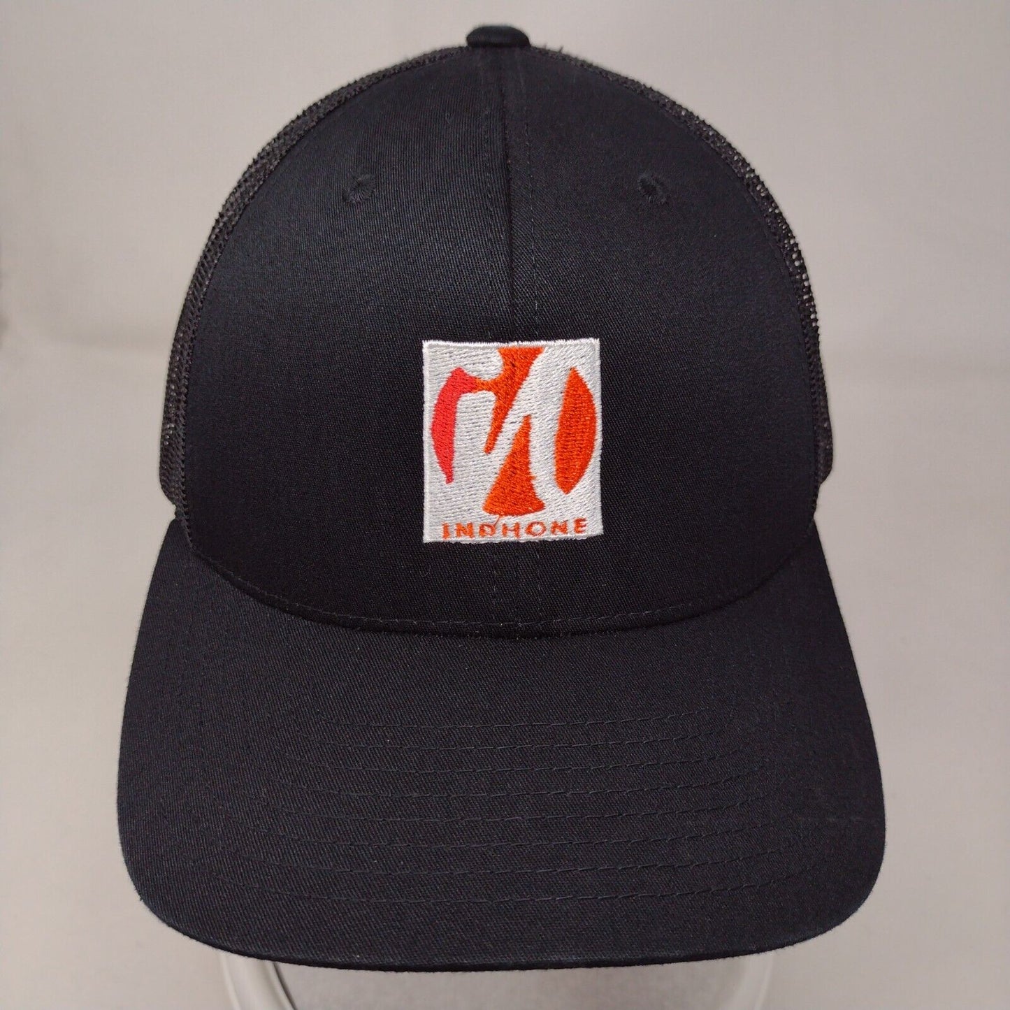 InPhone Snapback Mesh Back Trucker Hat Black OSFA Embroidered Yupoong