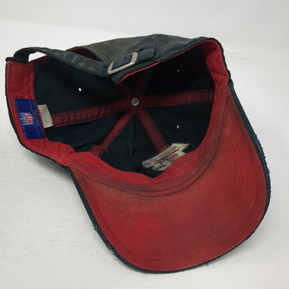 Atlanta Falcons NFL Reebok Cap Black One Size Distressed Red Underbrim Strapback