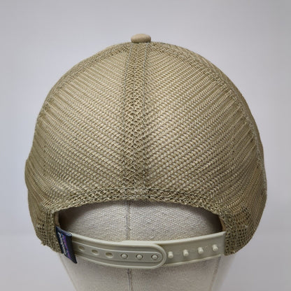 Patagonia Bison Snapback Mesh Back Trucker Hat Tan One Size Adjustable