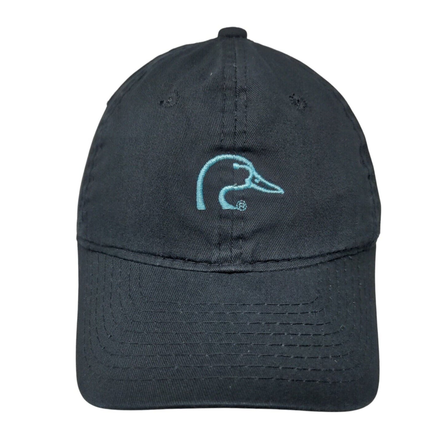 Ducks Unlimited Strapback Hat Black OSFM Adjustable Embroidered 6 Panel