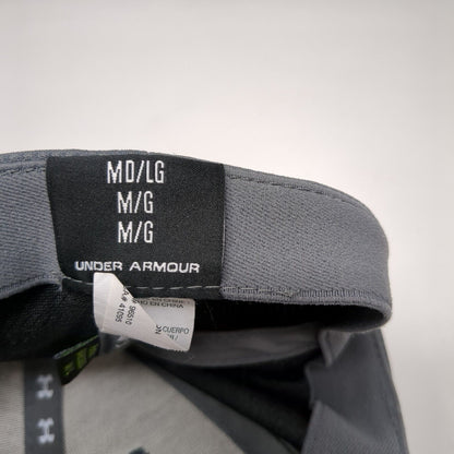 Under Armour Fitted Hat Gray Medium/Large Embroidered Solid 6 Panel