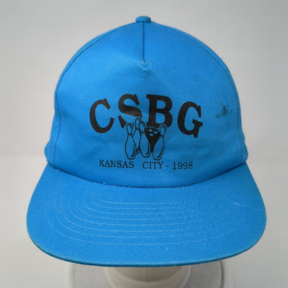CSBG Kansas City 1998 Snapback Hat Blue One Size Solid Adjustable