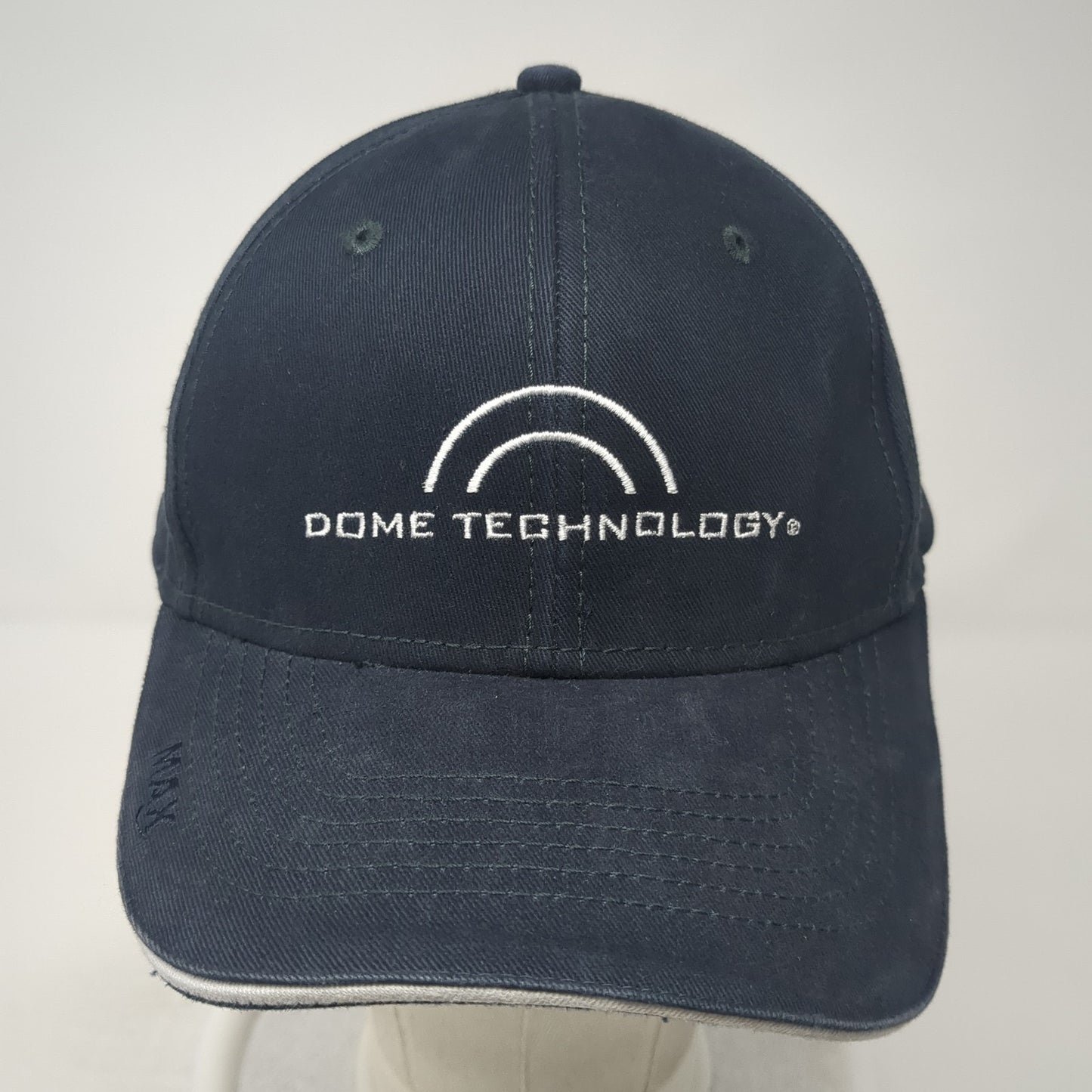 Dome Technology Baseball Cap Blue One Size Adjustable Embroidered Triple Crown