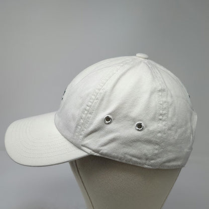 Adidas Baseball Cap White One Size Trefoil Logo Cotton Slideback Strap Hat
