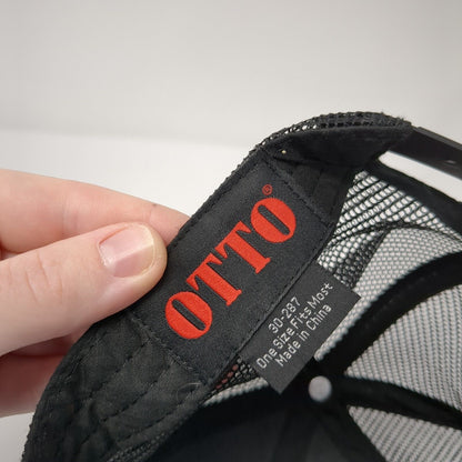 State of Idaho Snapback Trucker Hat Black One Size Adjustable Mesh Back Otto