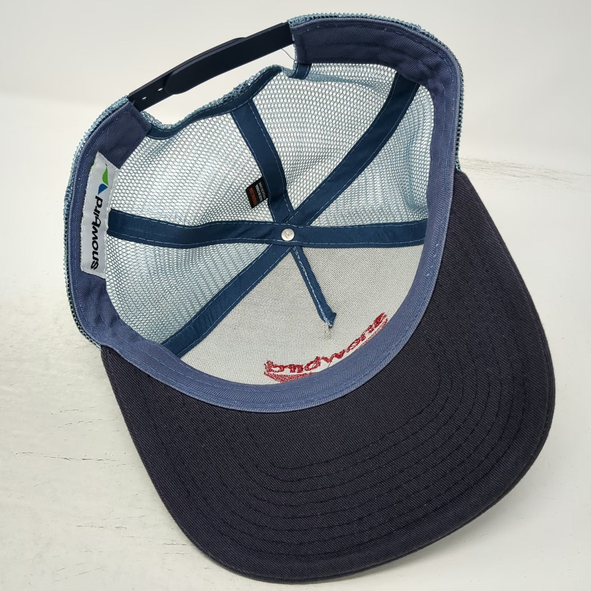 Snowbird Trucker Hat Blue One Size Snapback Mesh Back Ski Resort Logo Utah