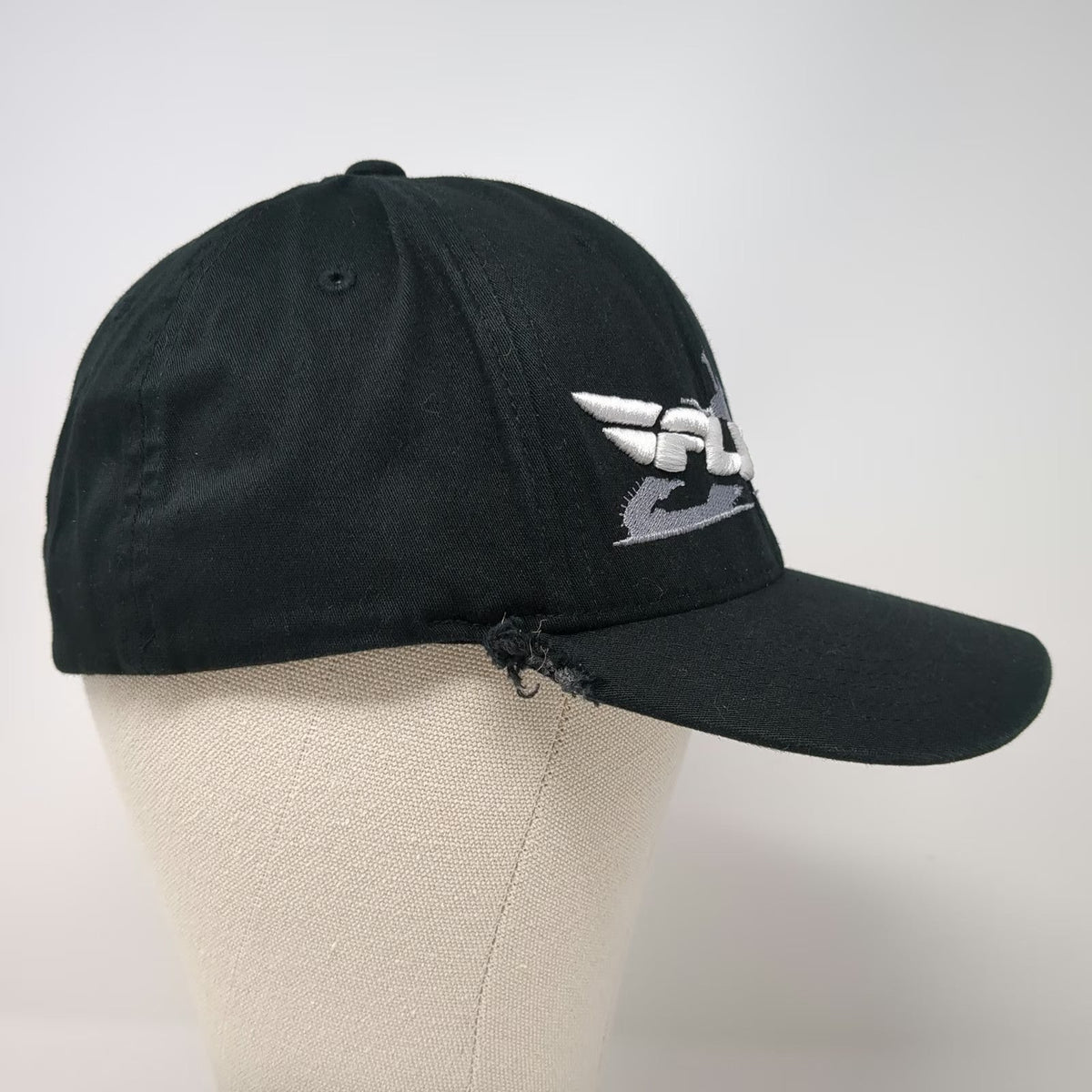 Fly Racing Baseball Cap Black XL Snowmobile Embroidered Flexfit Yupoong Hat
